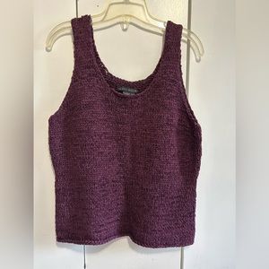 Perry Ellis wine sweater tank
